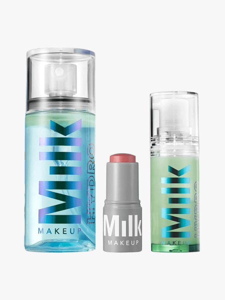 Milk Makeup Must-Haves in multiple branded components on a light gray background